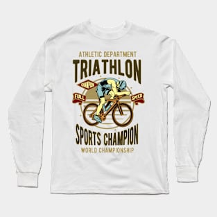 Vintage Triathlon Champion Long Sleeve T-Shirt
